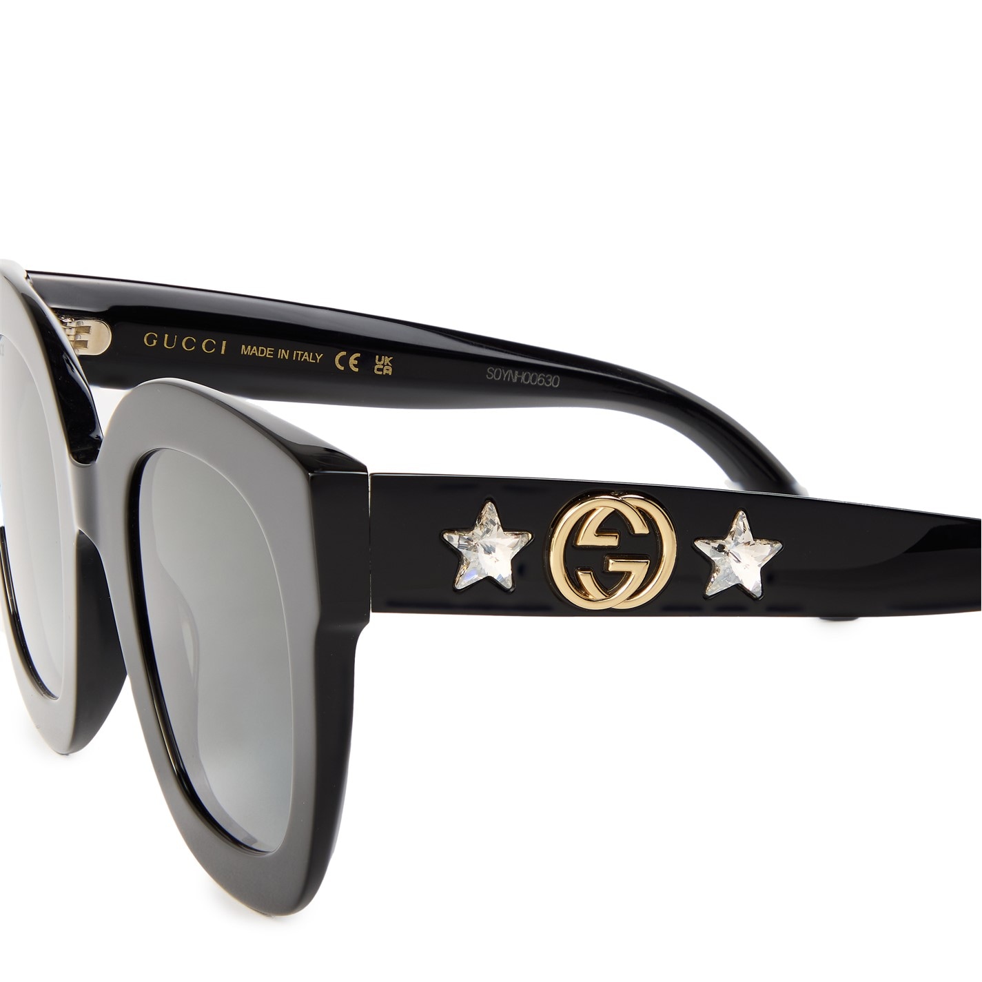 GUCCI | Round Frame Sunglasses | Women | Black | Flannels display picture 1