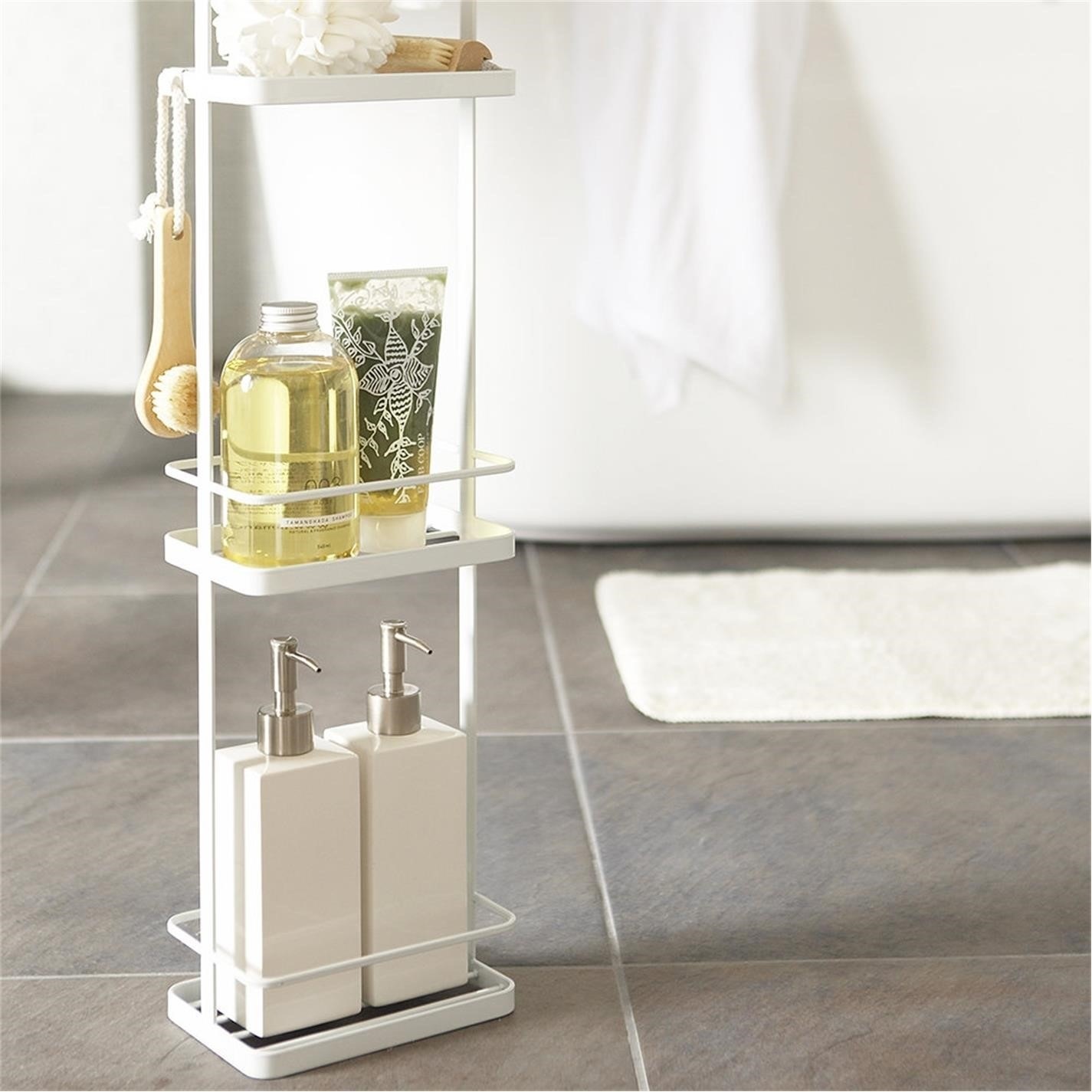 Yamazaki | Tower Three Tier Bath Rack | Unisex | White | Flannels