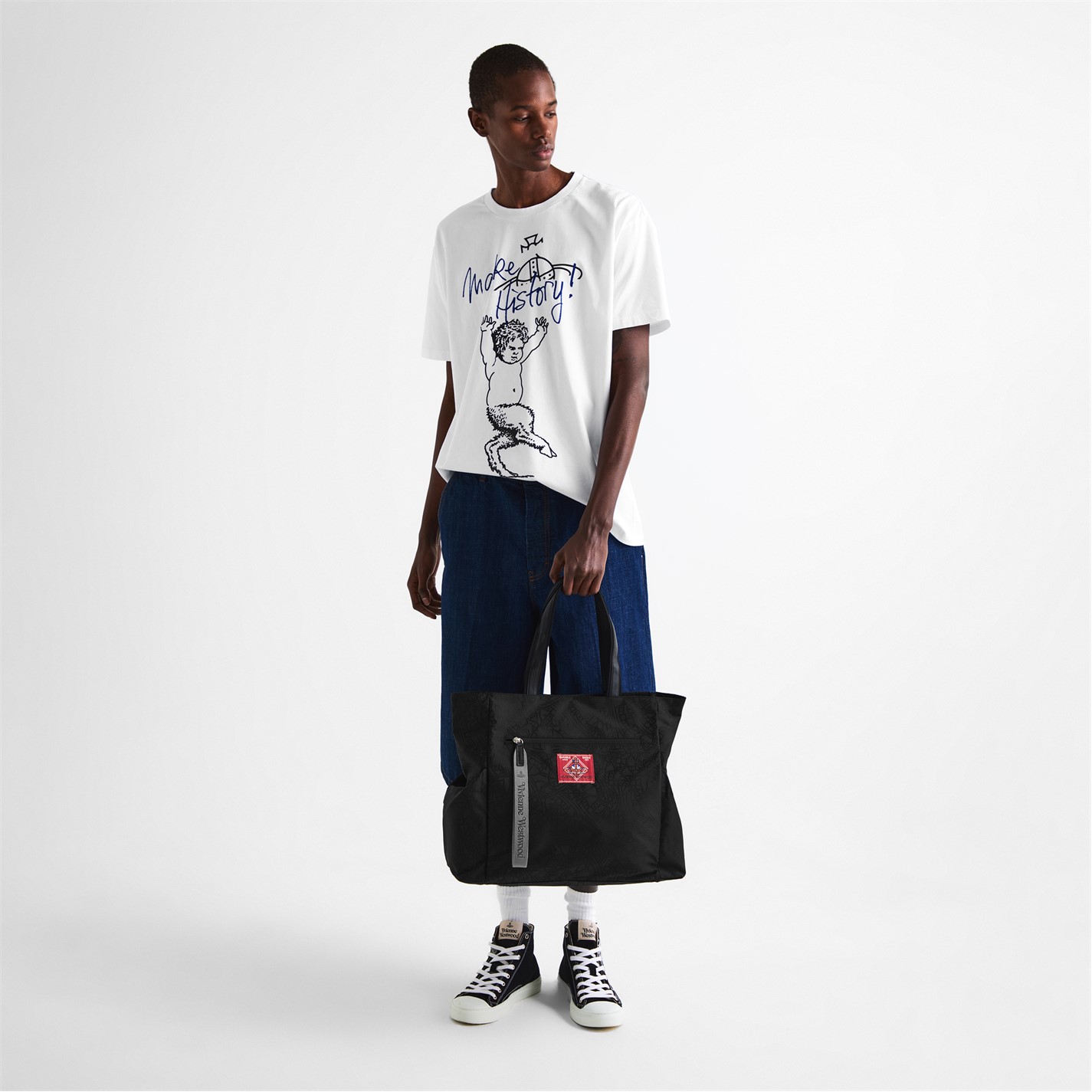VIVIENNE WESTWOOD | Mens Henry Medium Woven Tote Bag | Unisex