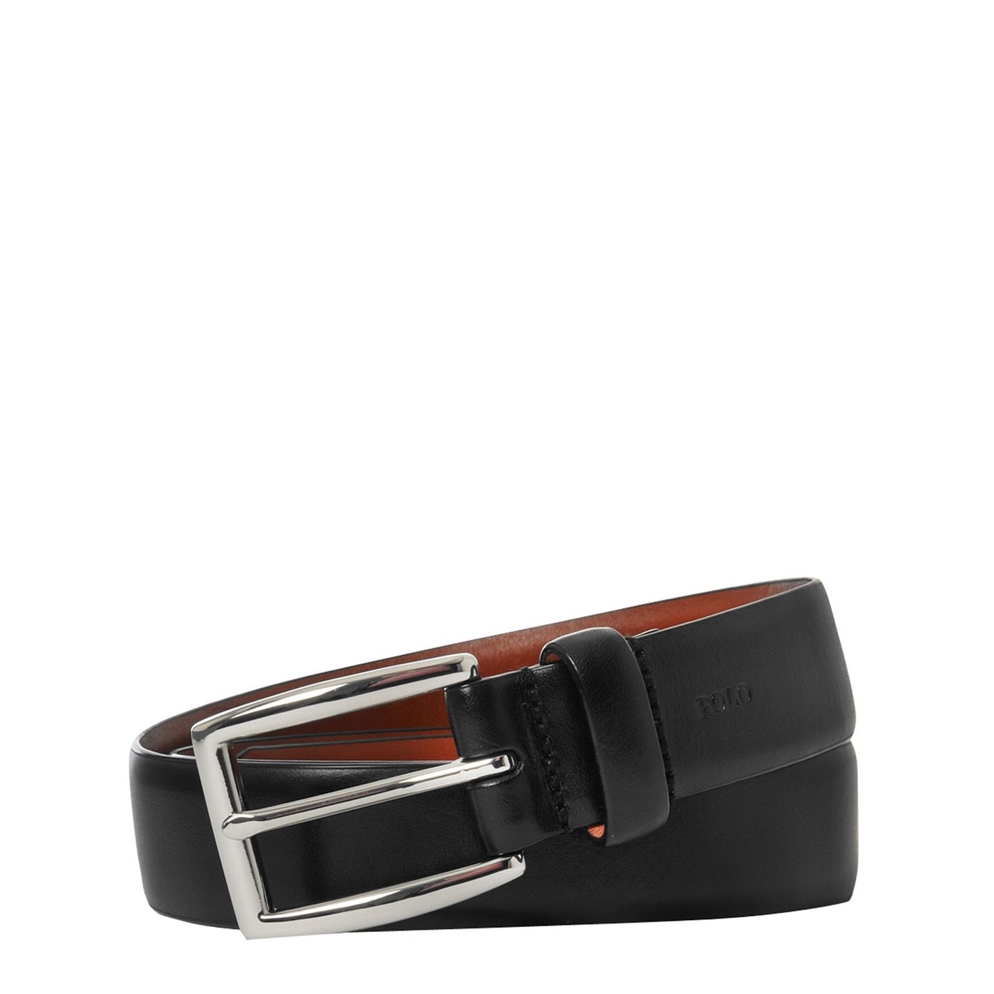 Ralph Lauren Brown Leather Belt with Silver-Tone Buckle Brown Distressed Leather Belt | Polo Ralph Lauren main image 2