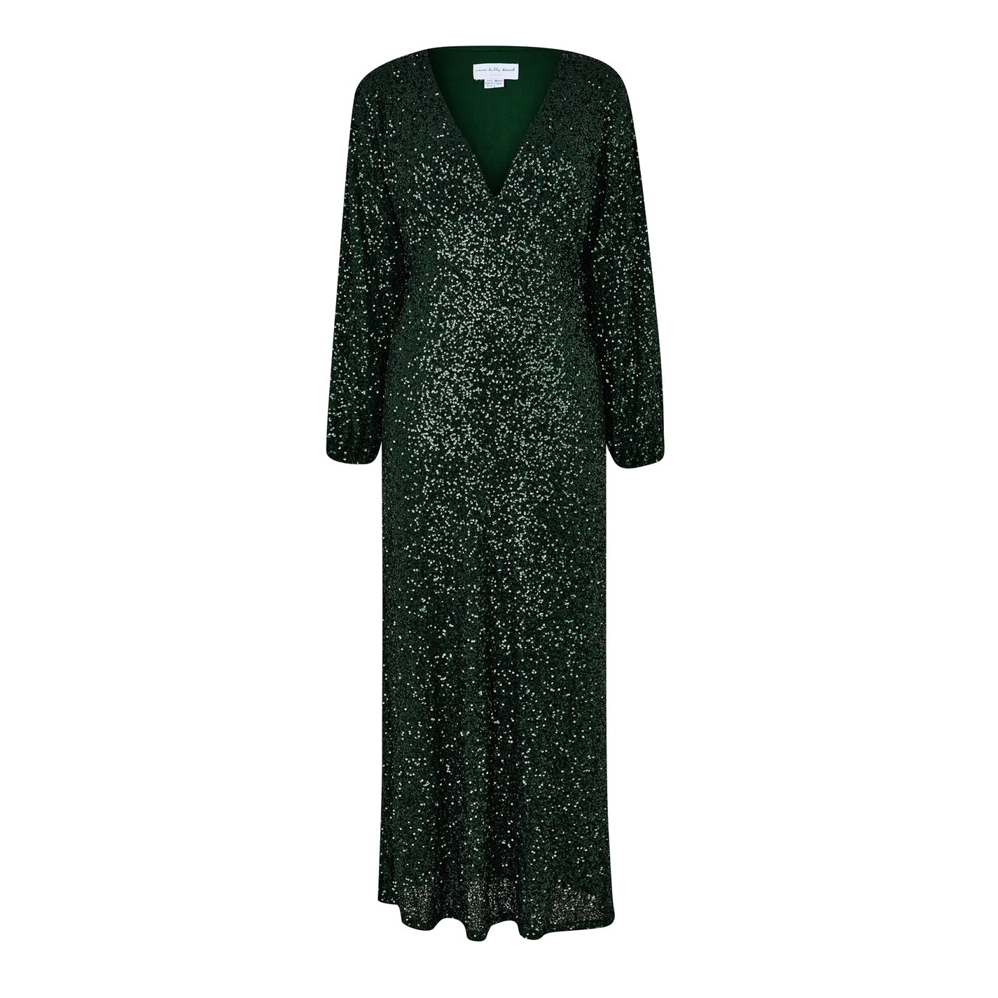 green emerald velvet dress Never Fully Dressed Green Animal Wrap Dress M/L – The Wardrobe main image 1