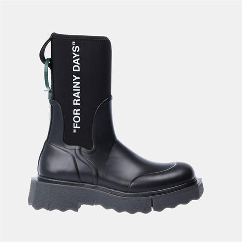 Off White - Sponge Rubber Rain Boots