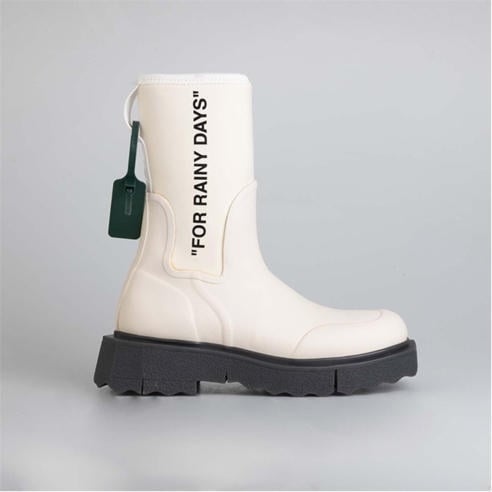 Off White - Sponge Rubber Rain Boots
