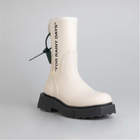 Off White - Sponge Rubber Rain Boots