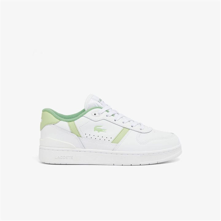 Lacoste Women's White T-Clip Set Leather Trainers Size 8