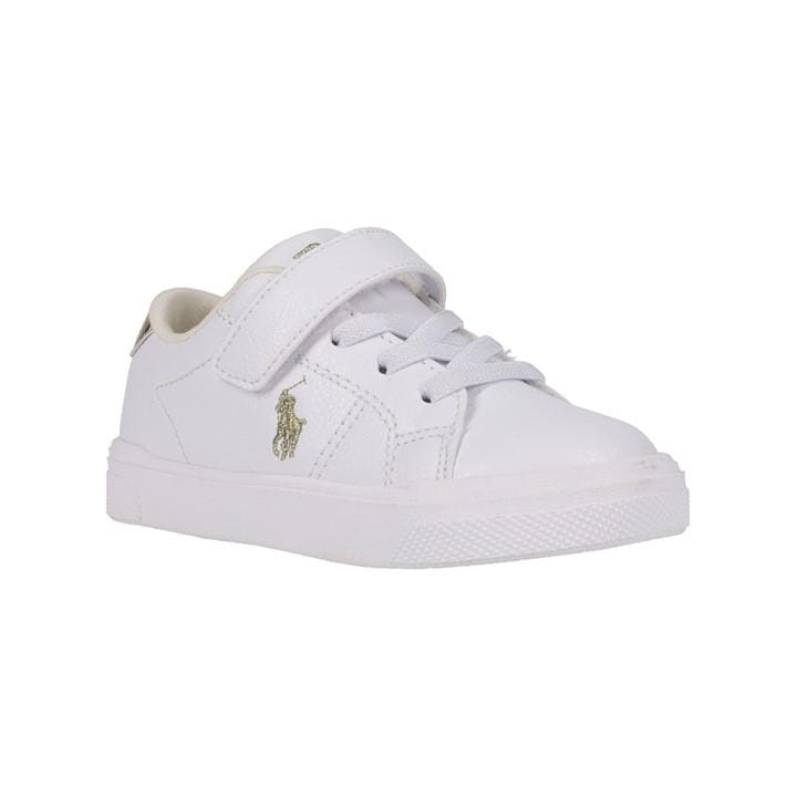 Polo Ralph Lauren Boys White Sutton Low-Top Trainers - Size C7