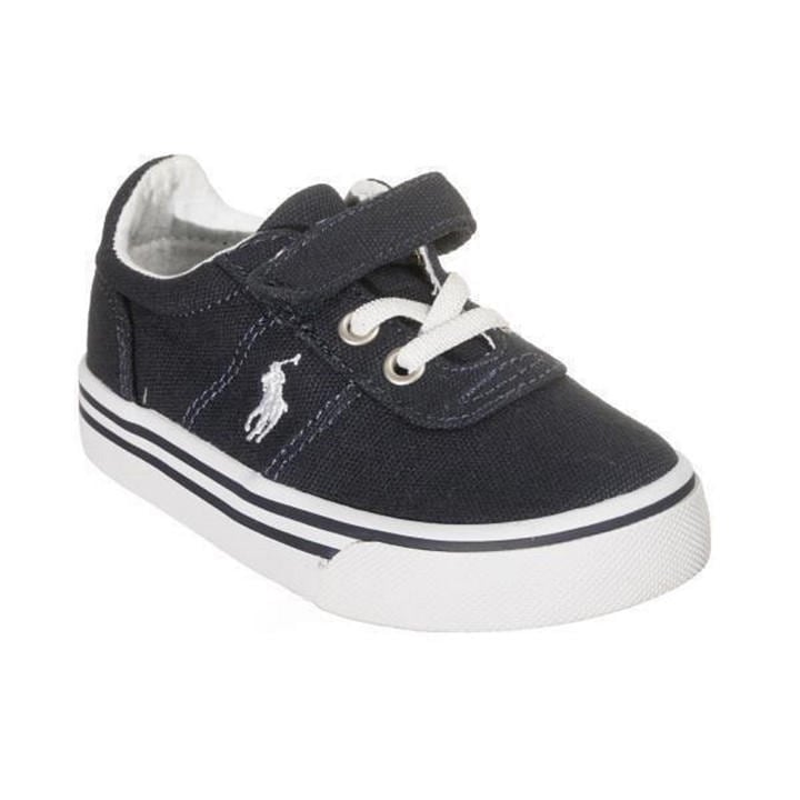 Polo Ralph Lauren Boys Blue ' Hanford Canvas Low-Top Trainers - Size C6