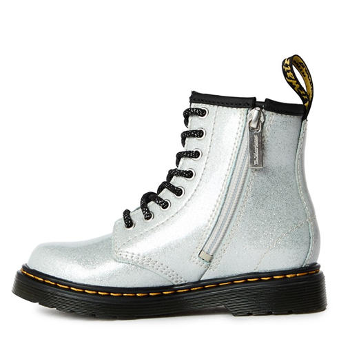DR MARTENS - Kids' Softy T Leather Lace Up Biker Boots
