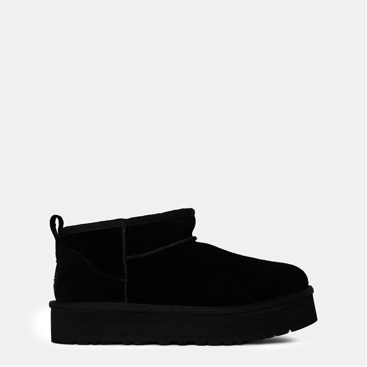 Ugg Girls Black Ultra Mini Platform Boots Juniors C12