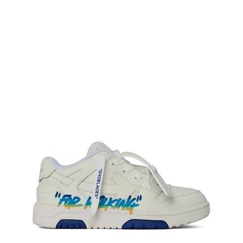 OFF WHITE - Kids' Out Of Office Leather Lace Up Low-Top Trainers