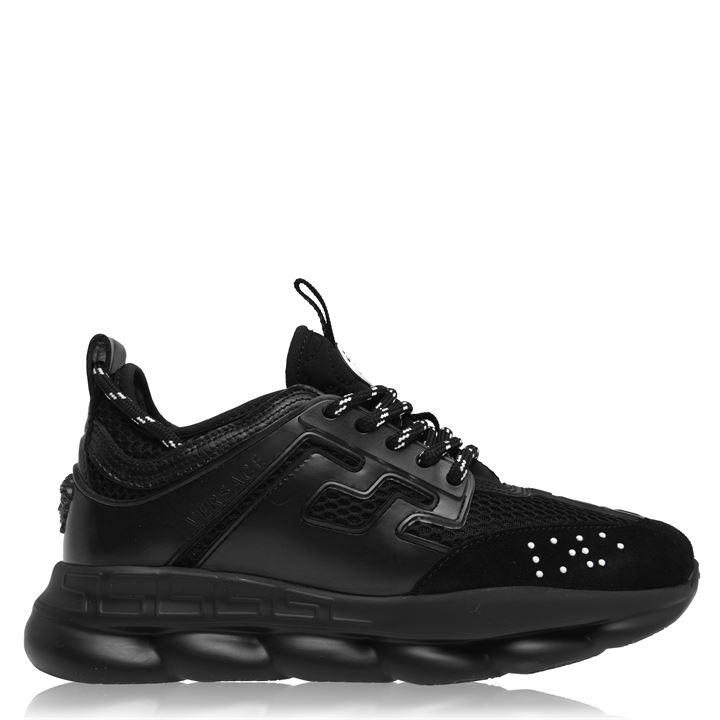 Versace Boys Black Chain Reaction Trainers
