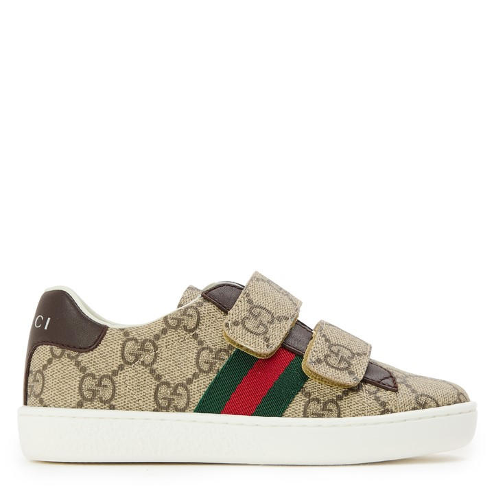 Gucci  Kids Beige ' Gg Logo Low-Top Trainers - Size 5