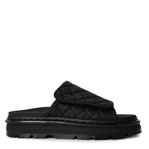 DR MARTENS - Zebzag Quilted Canvas Platform Slides