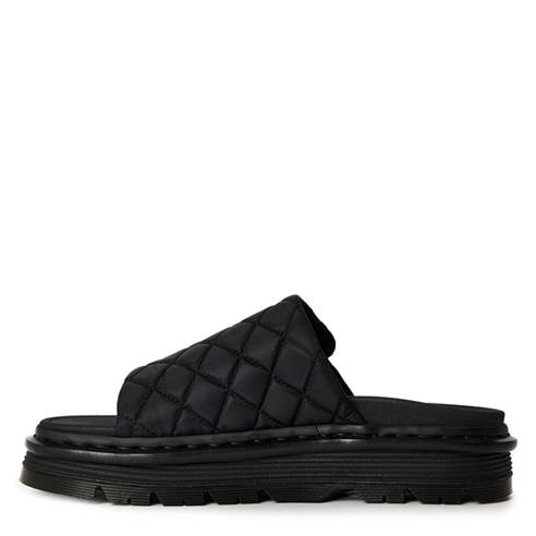 DR MARTENS - Zebzag Quilted Canvas Platform Slides