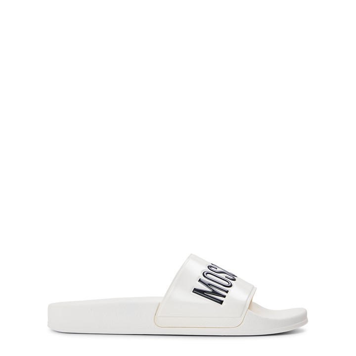 Moschino Men's White Slider Slippers