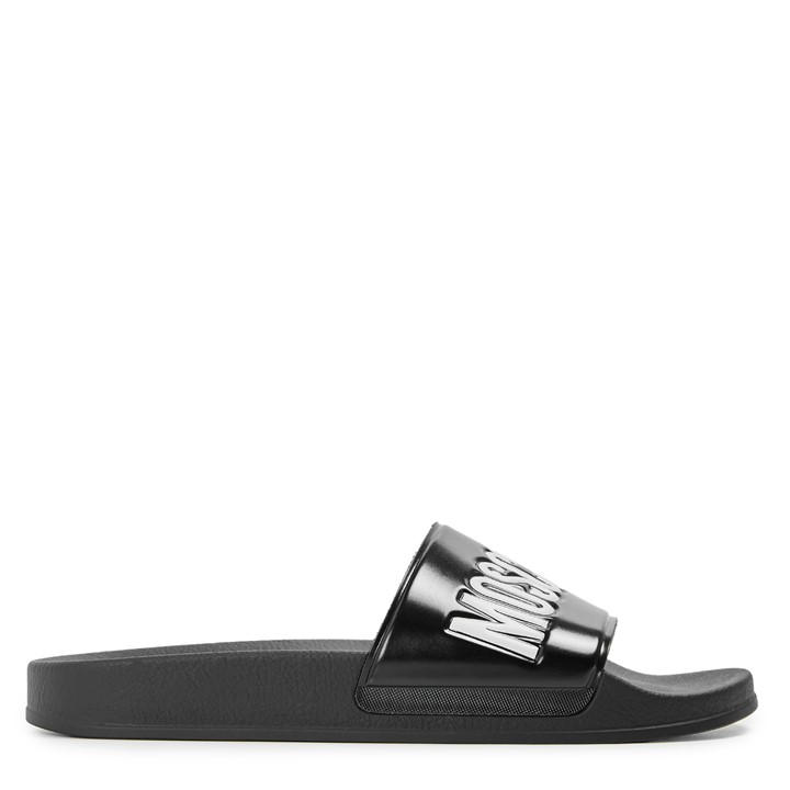 Moschino Men's Black Slider Slippers