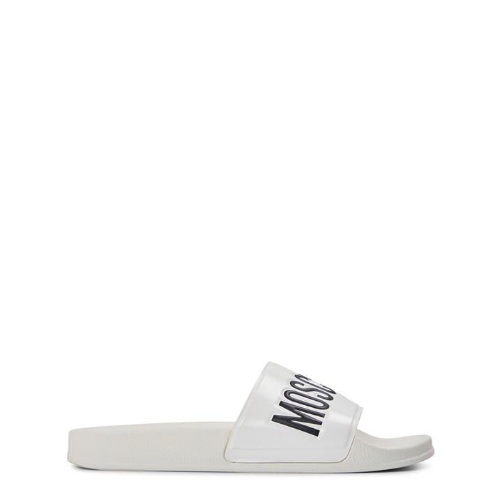 Moschino Men's White Slider Slippers