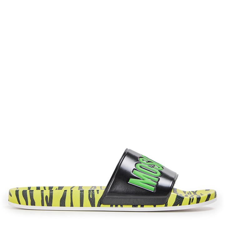 Moschino Men's Black Slider Slippers