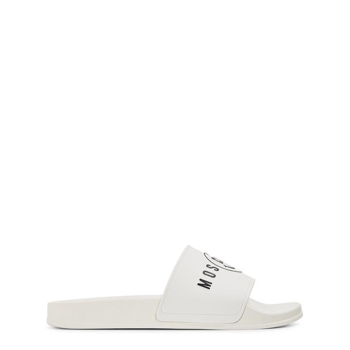Moschino Men's White Slider Slippers