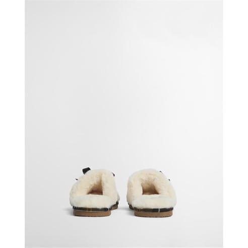 Barbour - Women's Eleanora Tartan Faux Fur Mule Slippers