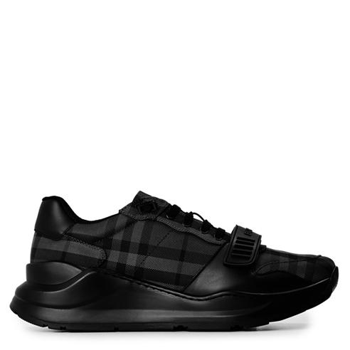 BURBERRY - Men's Regis Check Cotton Trainers