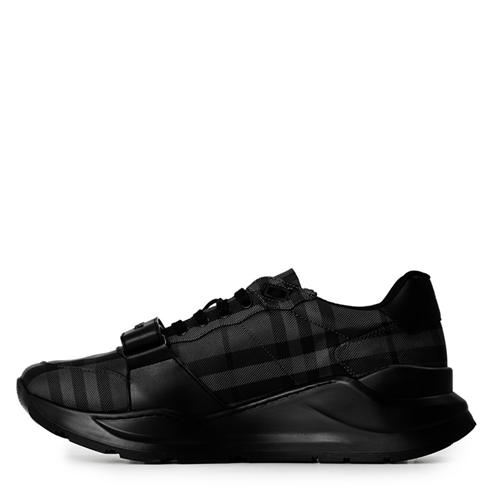 BURBERRY - Men's Regis Check Cotton Trainers