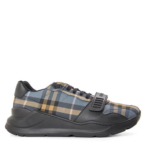 BURBERRY - Men's Regis Check Cotton Trainers