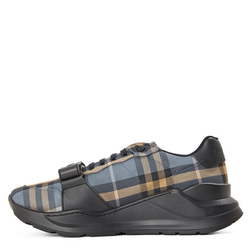 BURBERRY - Men's Regis Check Cotton Trainers
