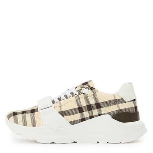 BURBERRY - Women's Check Cotton New Regis Trainers
