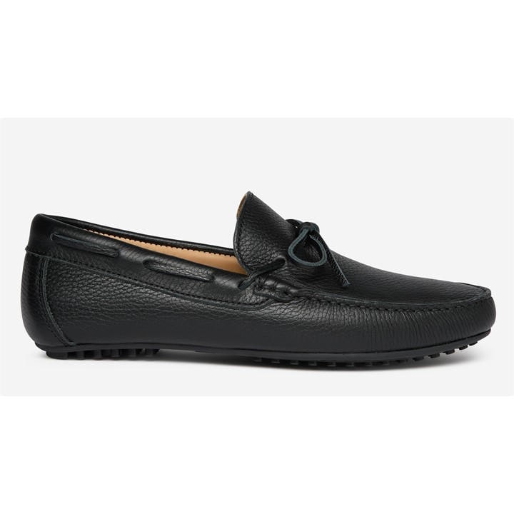 Oliver Sweeney Men's Black Cano Leather Driver Loafers