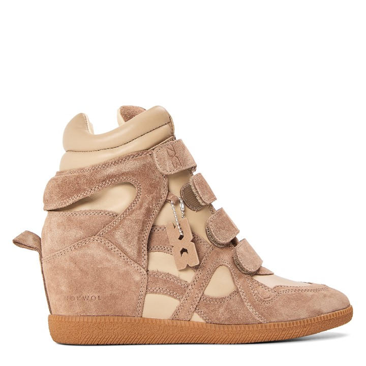 Nokwol Women's Eden Wedge Trainers In Sand
