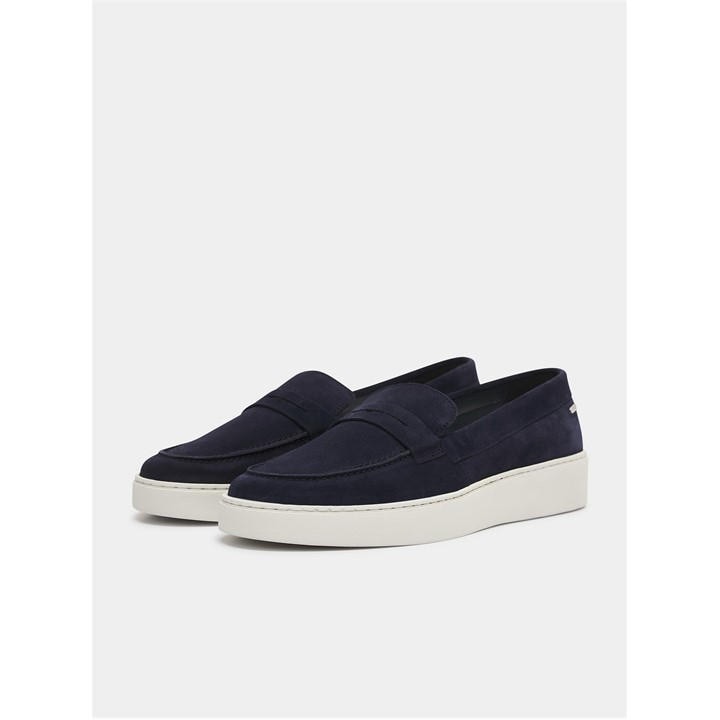 Belier Men's Monaco Suede Loafers In Blue