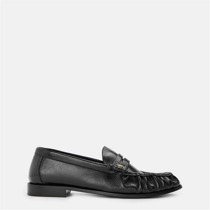 Saint Laurent Men's Black Le Supple Penny Loafers - Size 8