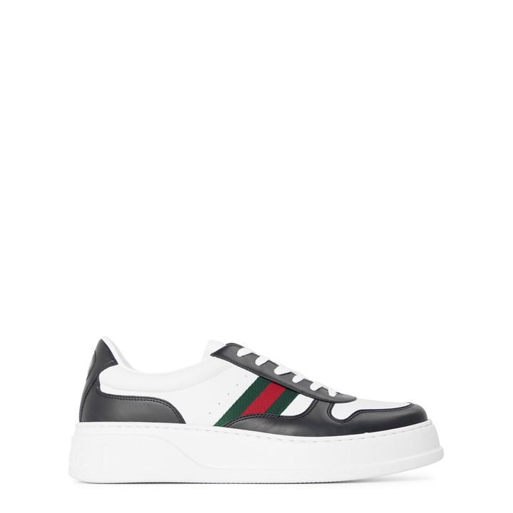 Gucci Men's White Motif Chunky Trainers - Size 10