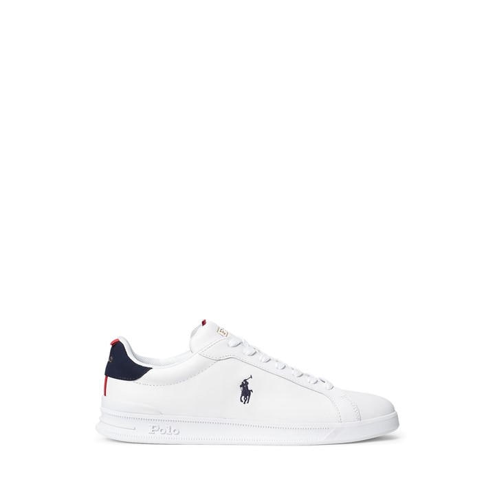 Polo Ralph Lauren Men's White Heritage Court Low-Top Trainers - Size 8