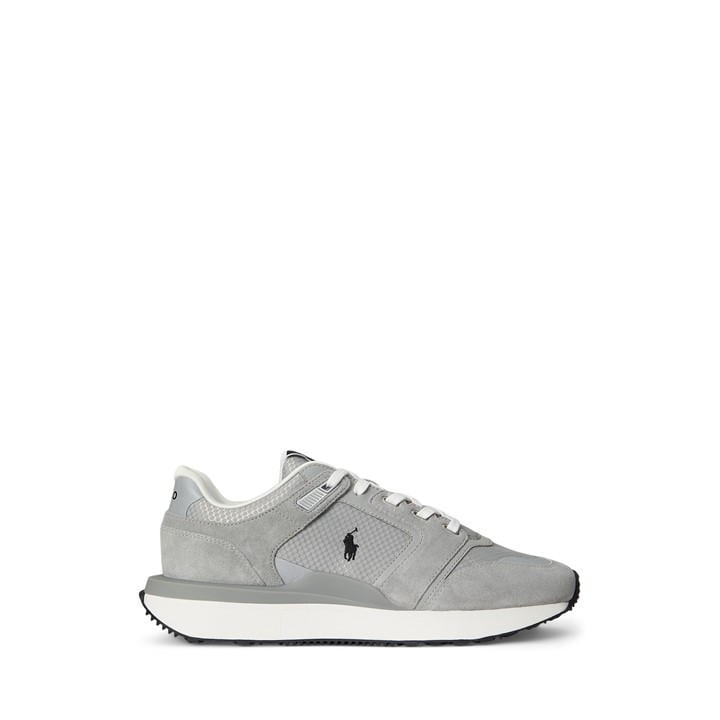 Polo Ralph Lauren Men's Grey Train 89 Low-Top Trainers - Size 7