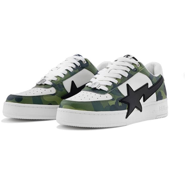 White Black - A BATHING APE - Men's Bape Sta Low-Top Trainers