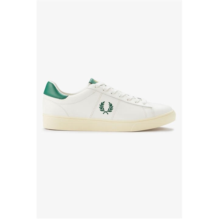 Fred Perry Men's White Spencer Leather Low-Top Trainers - Size 7