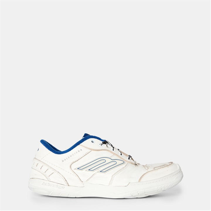 Balenciaga Men's White Bal Hamptons Low-Top Trainers - Size 10