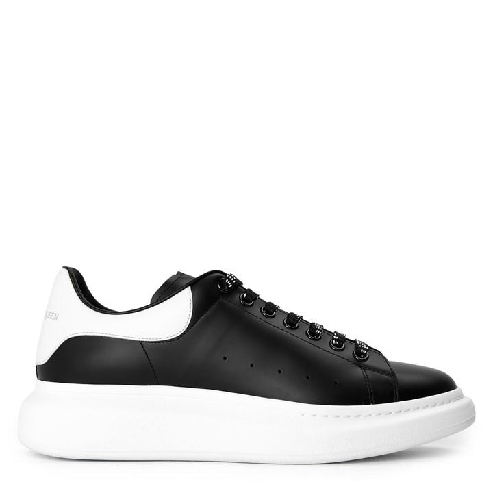 Alexander Mcqueen Men's Black Oversized Leather Trainers - Size 6