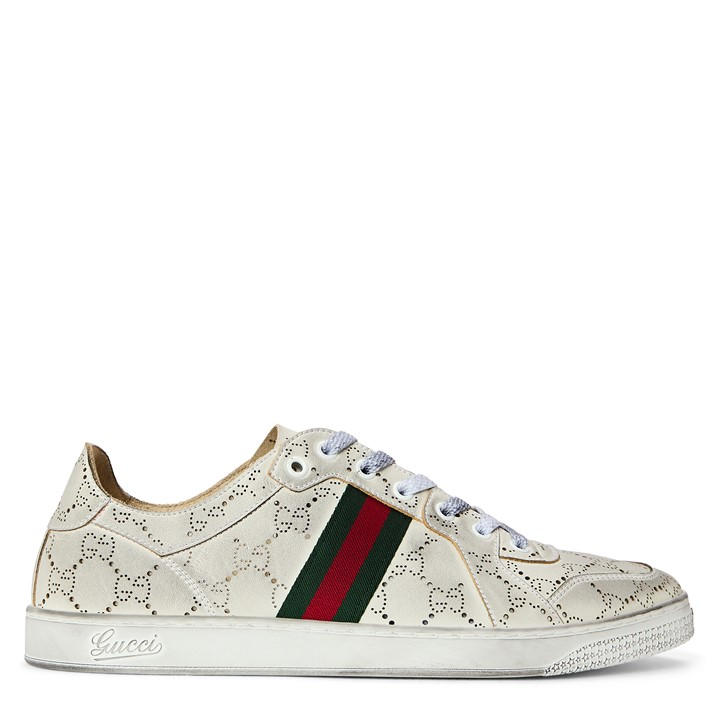 Gucci Men's White Low-Top Trainers - Size 8