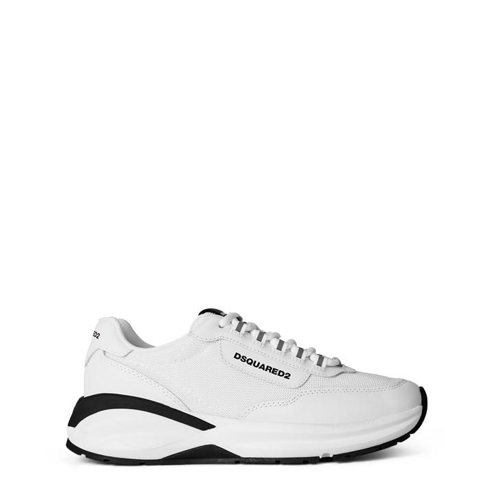Dsquared2 Men's White Leather Dash Sneakers Size 9