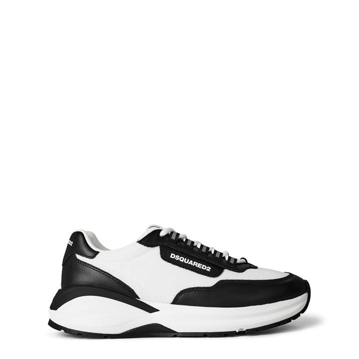 Dsquared2 Men's Black Leather Dash Sneakers Size 8.5