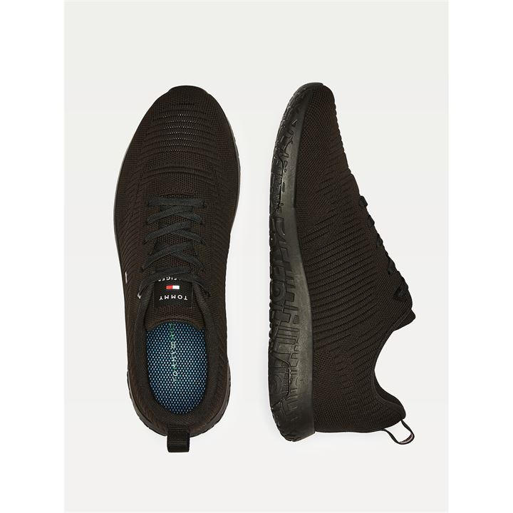 Tommy Hilfiger Men's Black Tevo Run Trainers Size 9