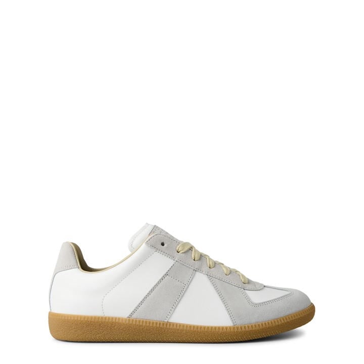 Maison Margiela Men's White Replica Sneakers Size 9