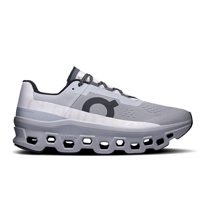 On Men's Grey Cloudmonster Running Shoes