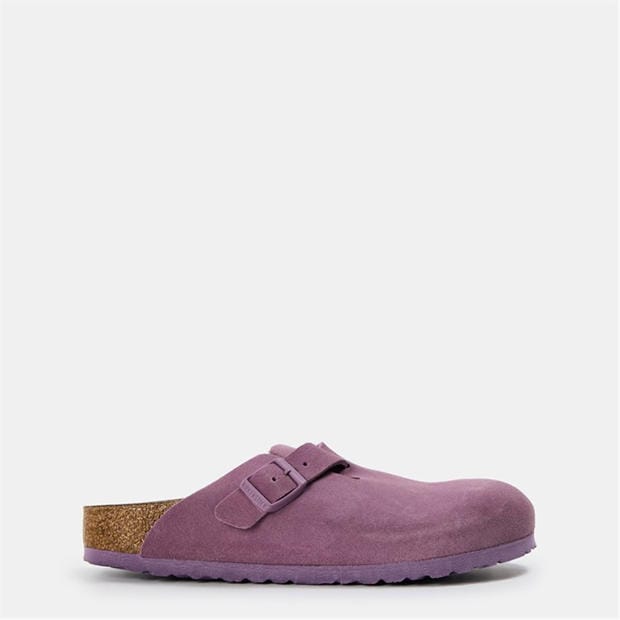 Taupe - BIRKENSTOCK - Boston Suede Flat Sandals