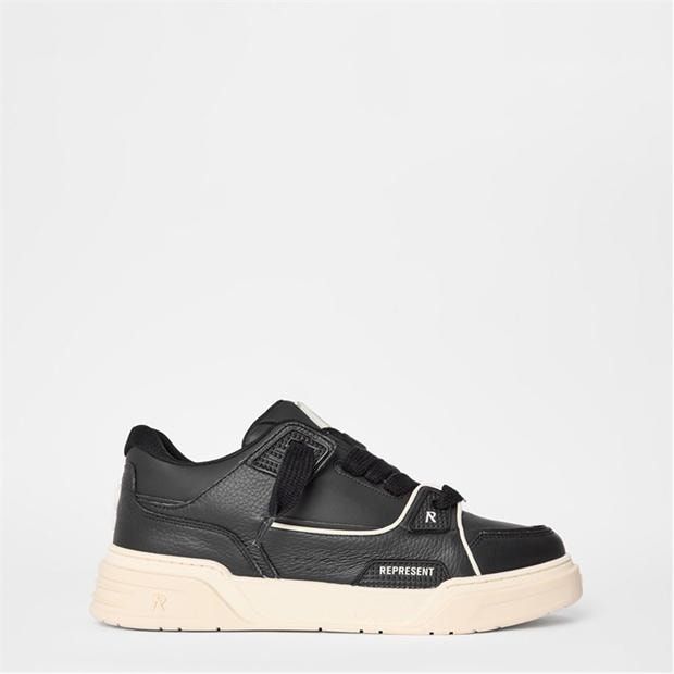 White/Grey - REPRESENT - Men's Rep Studio Premium Leather Mid-Top Sneaker