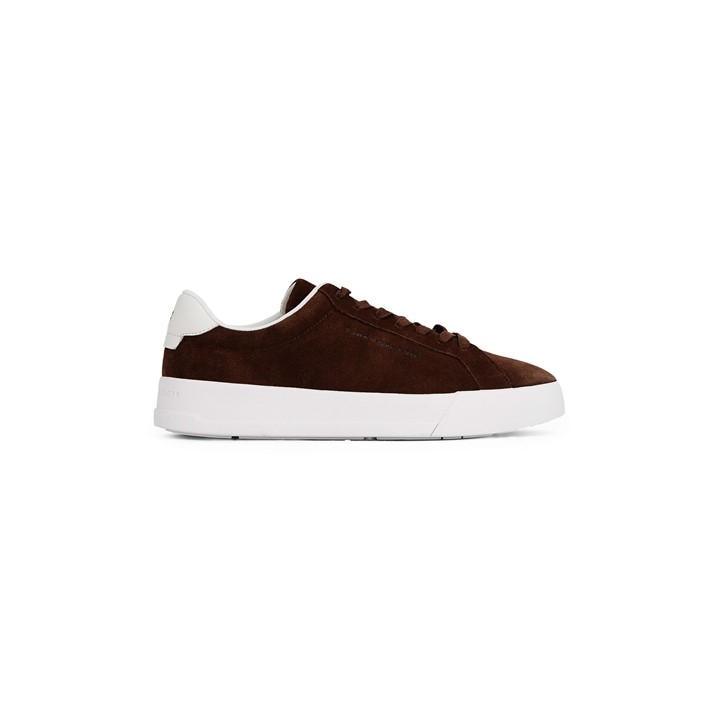 Tommy Hilfiger Men's Brown Court Leather Low Top Trainers Size 11