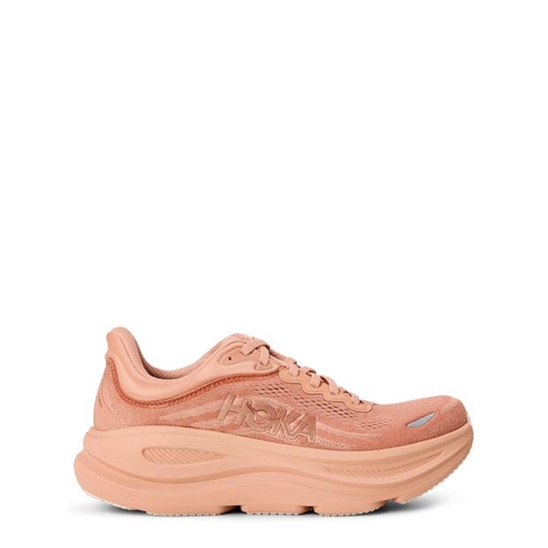 Oat Milk/Rose - HOKA - Bondi 9 Running Trainers